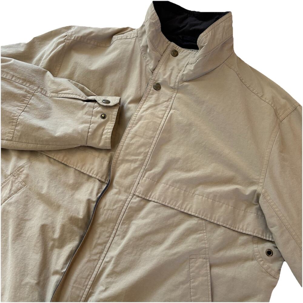 Pacific Trail Vintage Men’s Harrington Jacket Tan Full Zip Windbreaker Large